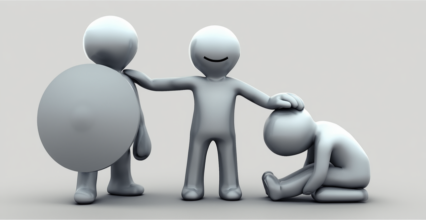 Ilustración de las tres partes del modelo IFS: parte vulnerable, Self y parte protectora